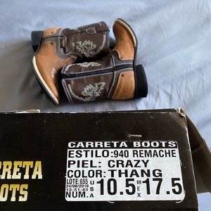 Kids square toe rodeo boots